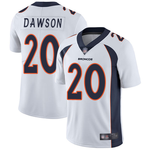 Men Denver Broncos 20 Duke Dawson White Vapor Untouchable Limited Player Football NFL Jersey